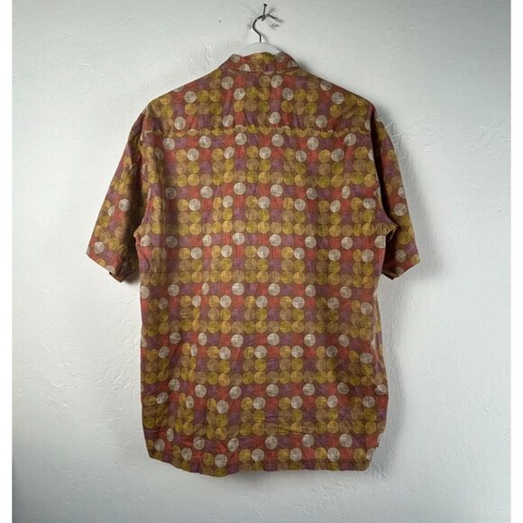 Tori Richard Cotton Lawn Mens Short Sleeve Hawaiian Shirt Large Dot Print USA - Picture 2 of 7